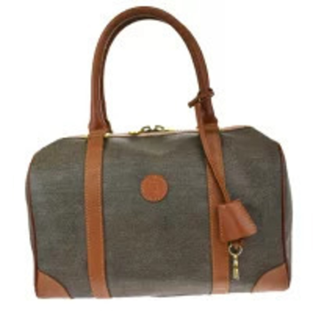 Fendi Handbag Khaki Green Brown Leather